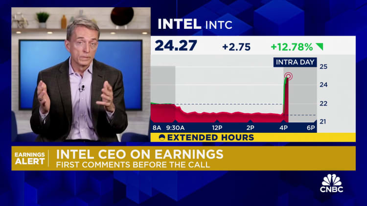 We got a lot done this quarter, says Intel CEO Pat Gelsinger